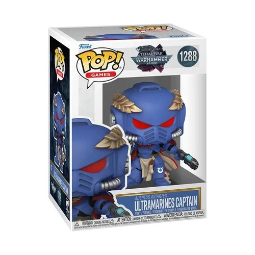 Funko POP Total War Warhammer 40,000 Ultramarines Captain Fig 1288 + Protector