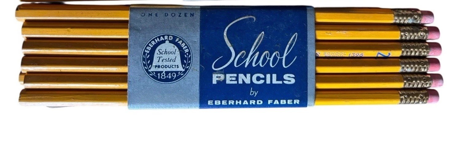1 Dozen Eberhard Faber PRINCESS 1396 School Pencil #2 In Cardboard Sleeve NOS