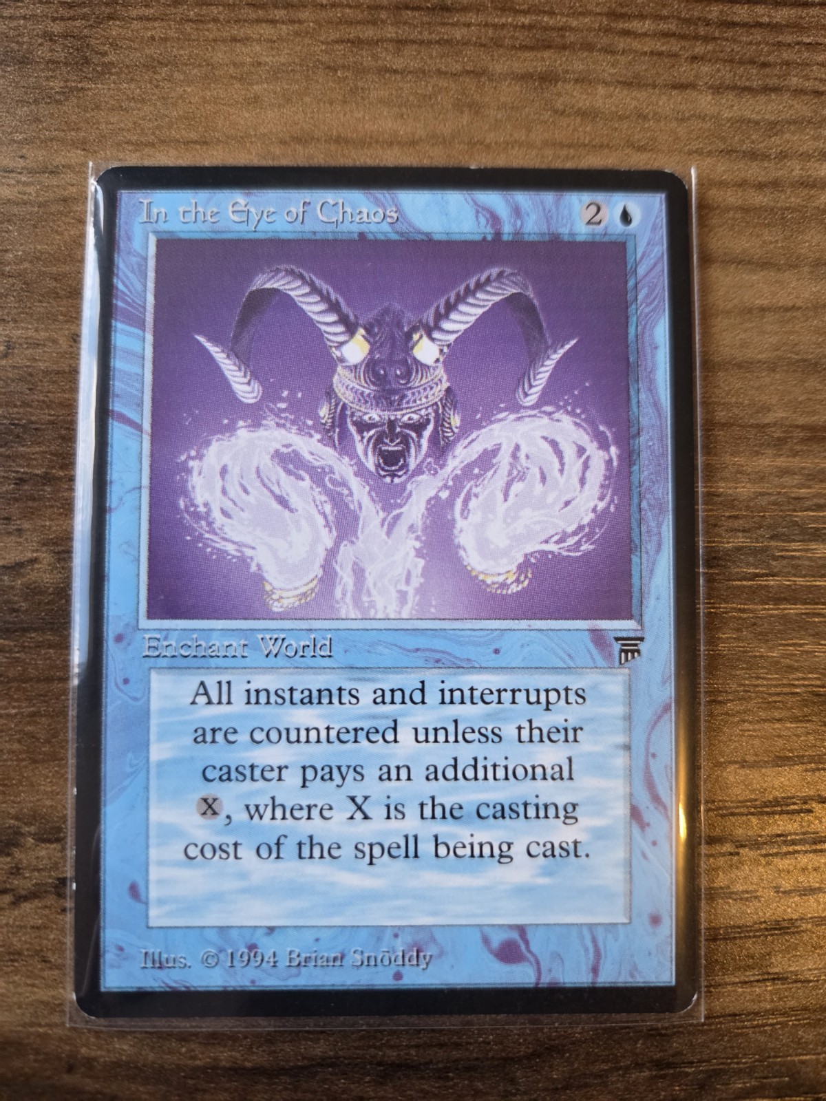 Magic The Gathering In the Eye of Chaos 1994 English Blue Enchanting World Legends
