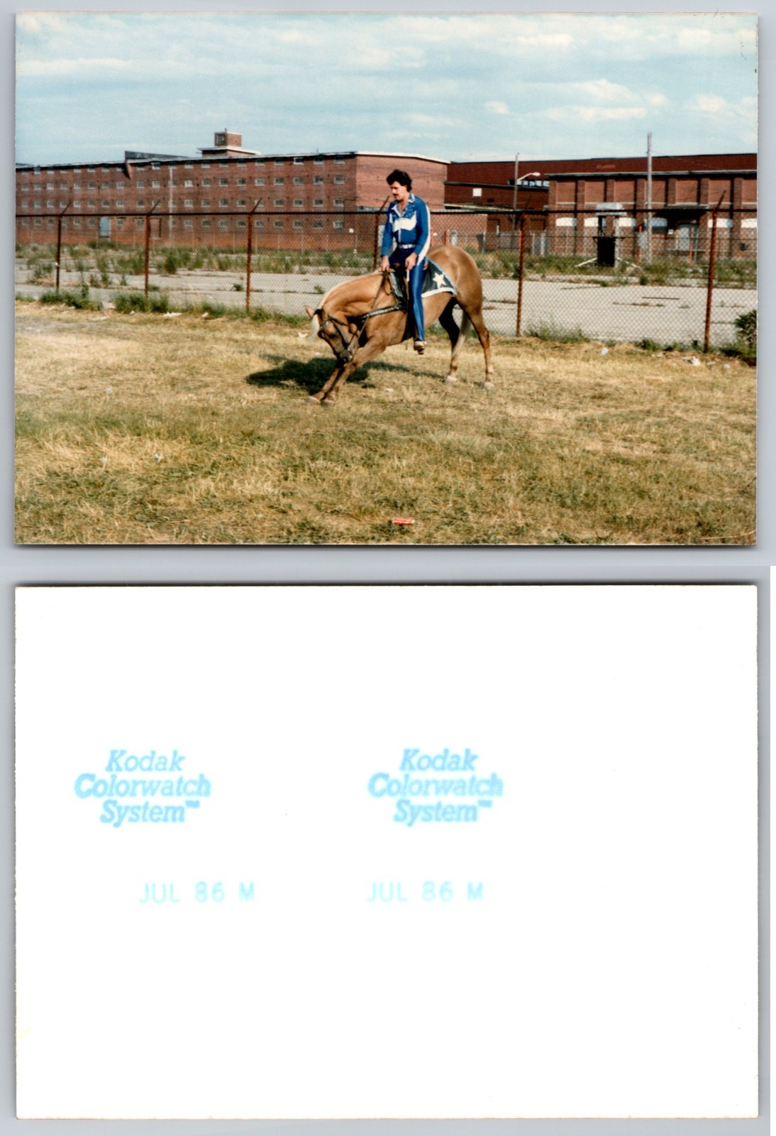 5 x 3.5 INCH Western Rider Horse Circus Photo