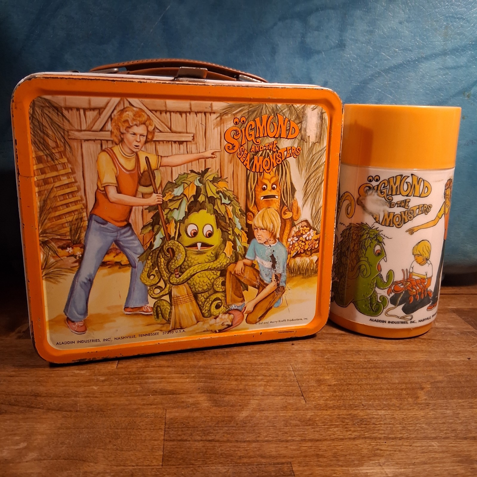  1974 Sigmund And The Sea Monsters Collectible Metal Lunchbox & Thermos