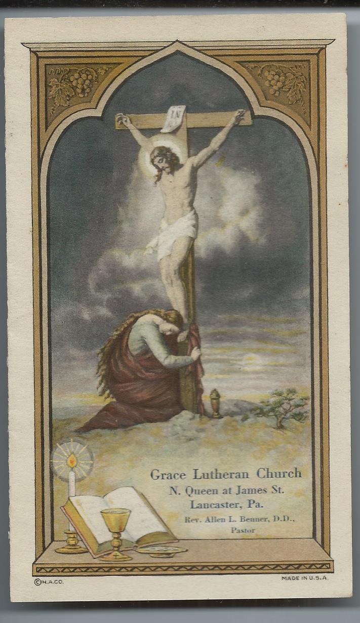 1931 Grace Lutheran Church Lancaster PA 1931 Lenten Program