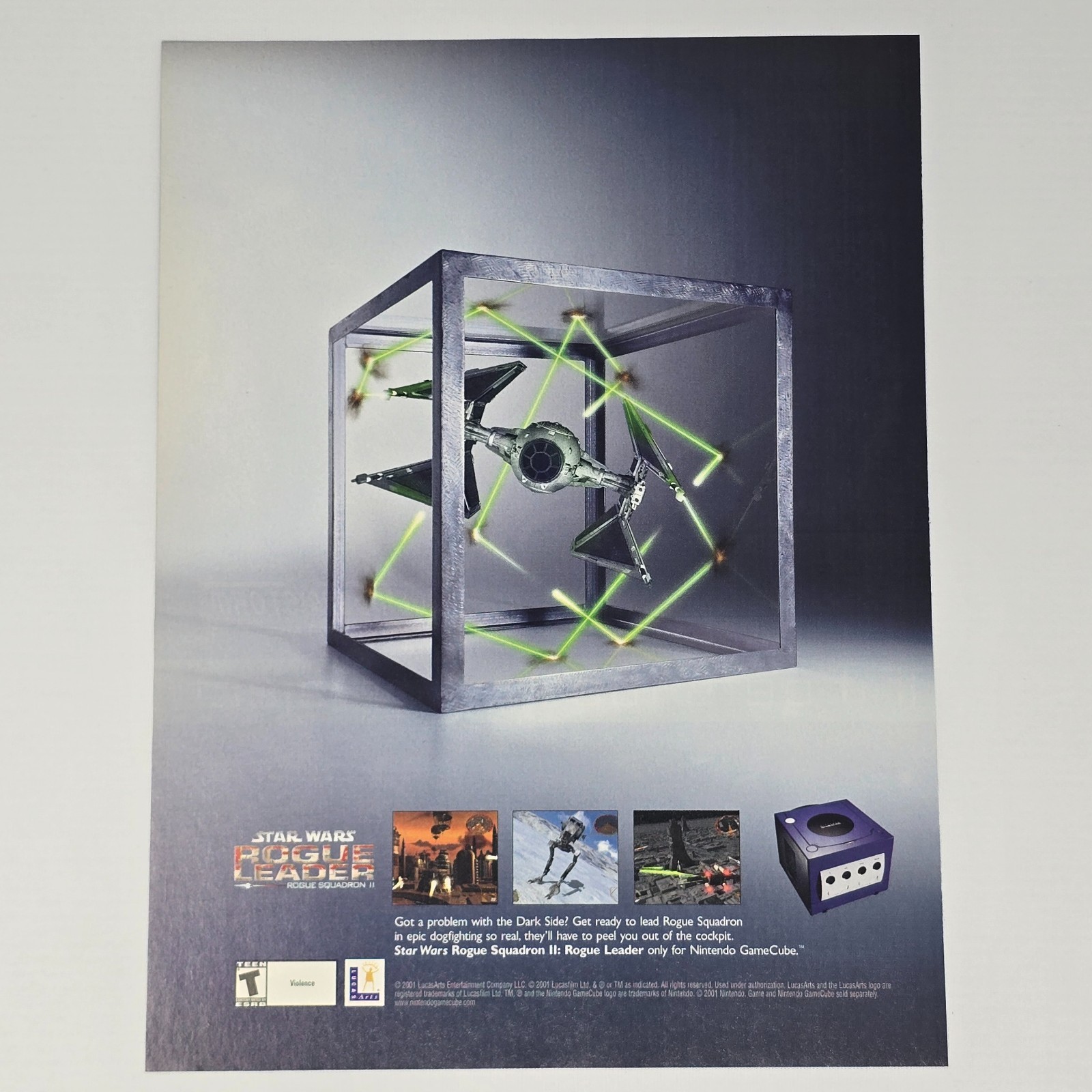 Star Wars Rogue Leader Squadron II GameCube Cubed Print Ad/Poster Promo Art