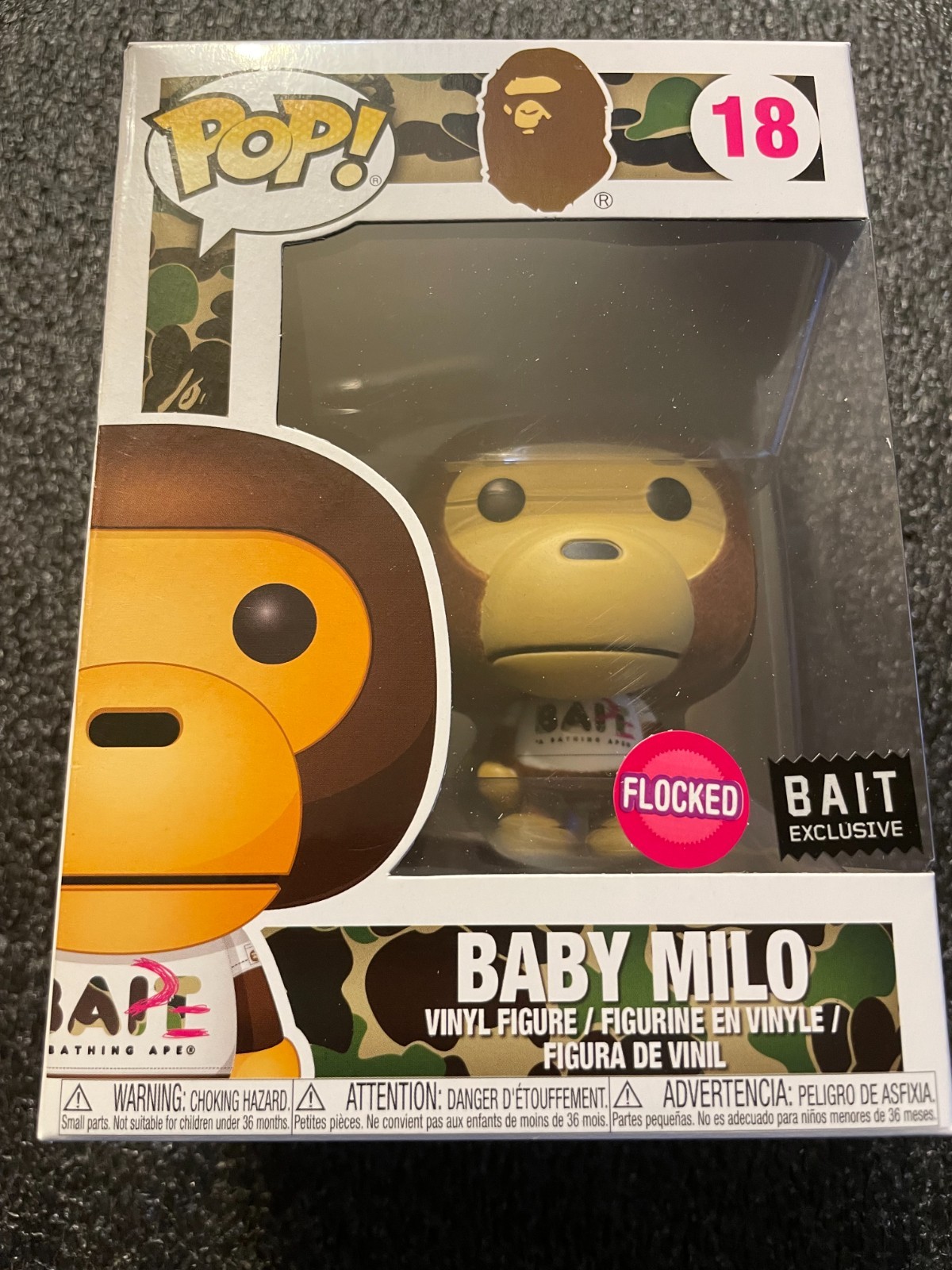 Funko Pop Baby Milo Flocked A Bathing Ape Exclusive Flocked Variant 18