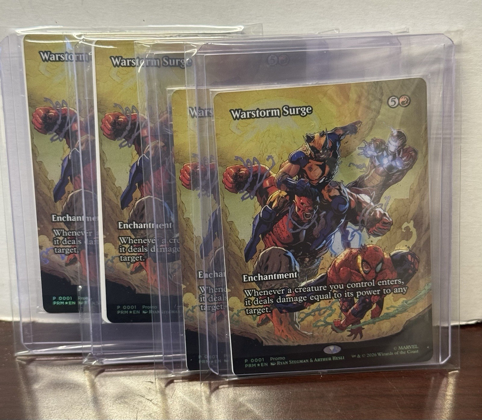 MTG Marvel Warstorm Surge – Foil  Avengers Armageddon Magic * Sealed Promo Card
