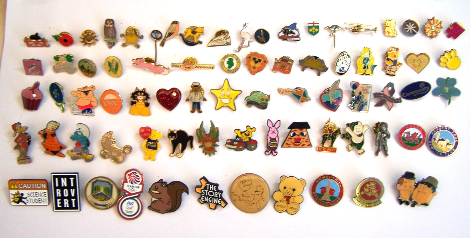 A Job Lot Collection of 75+ Mixed Enamel Lapel / Pin Badges (1)