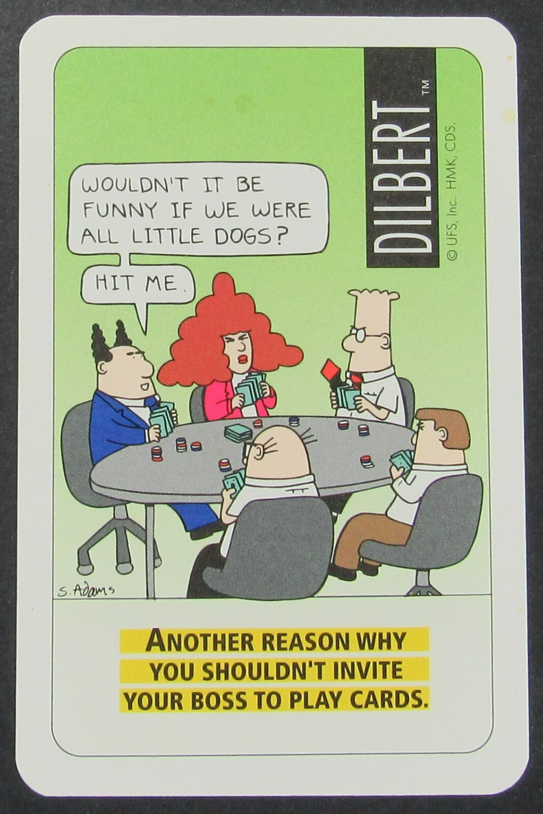 Dilbert Comic Funny Single Swap Playing Card 2 Clubs