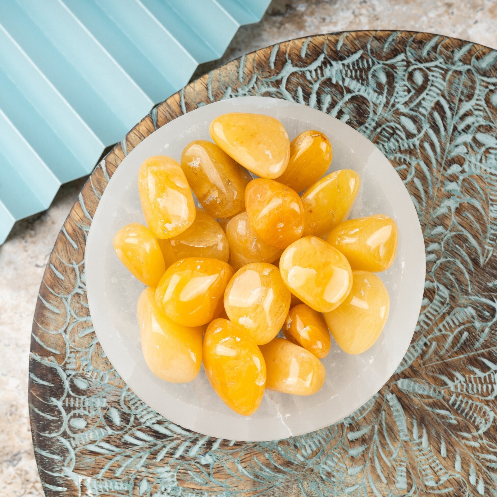 Yellow Aventurine Crystal Tumble Stone, Polished Stone for Meditation & Healing