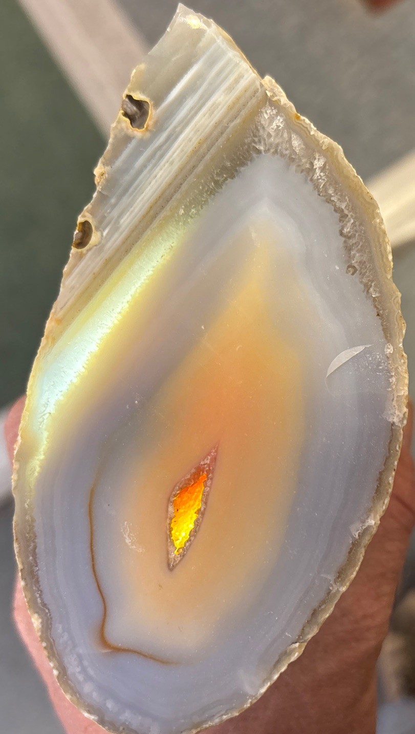 OLD BRAZILIAN AGATE SLAB POLISHED 13.16 Ounces