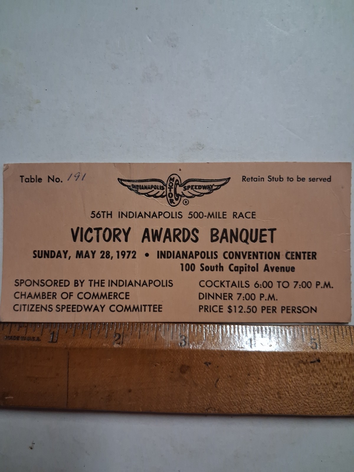 1950s-60s Indianapolis Victory Awards RACE 56th 500 Mile