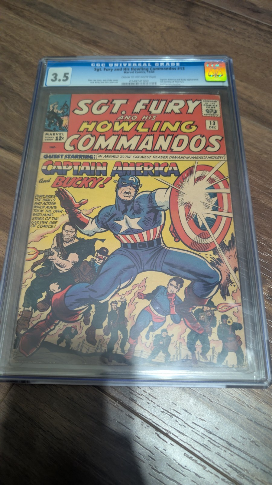 Sgt. Fury and His Howling Commandos #13 1964 CGC 3.5 - FIRST CAP / FURY MEETING
