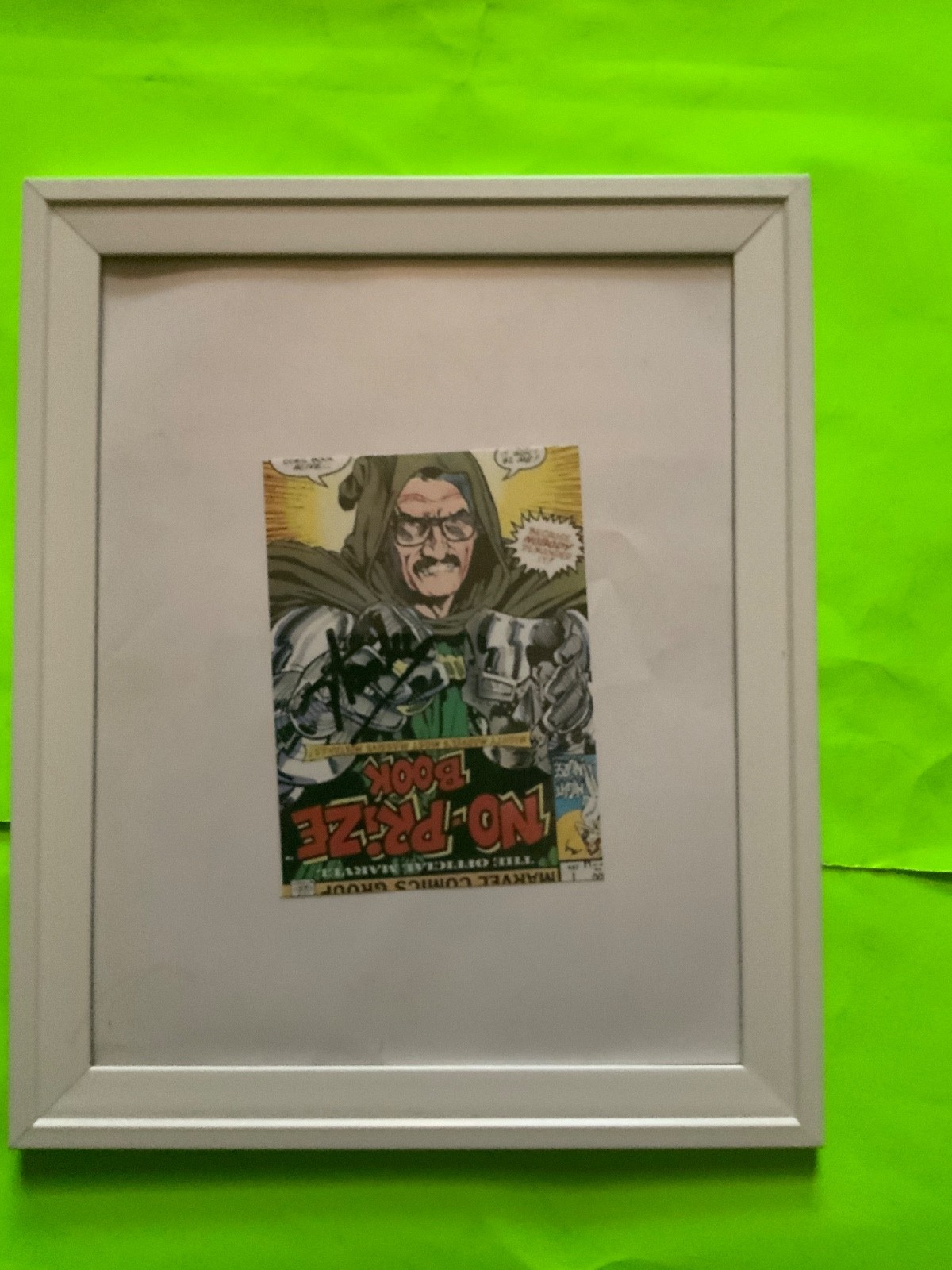 stan lee signed doctor doom comic photo