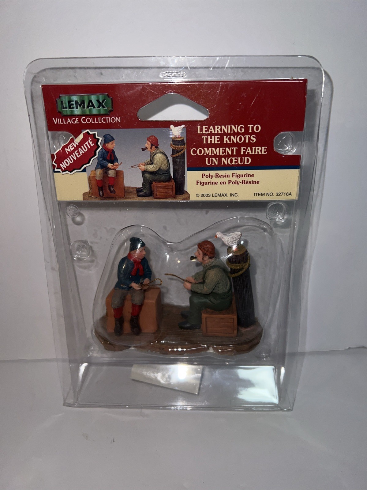 2003 Rare Lemax Christmas Village Accessory Learning to the Knots 32716A