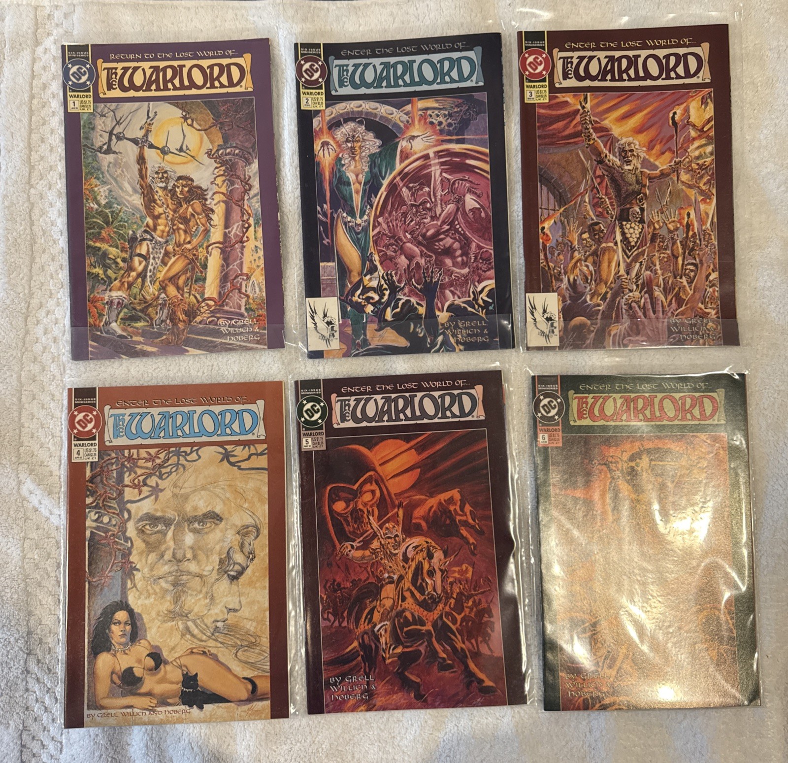 Return to the Lost World of THE WARLORD #1-6 Complete Set