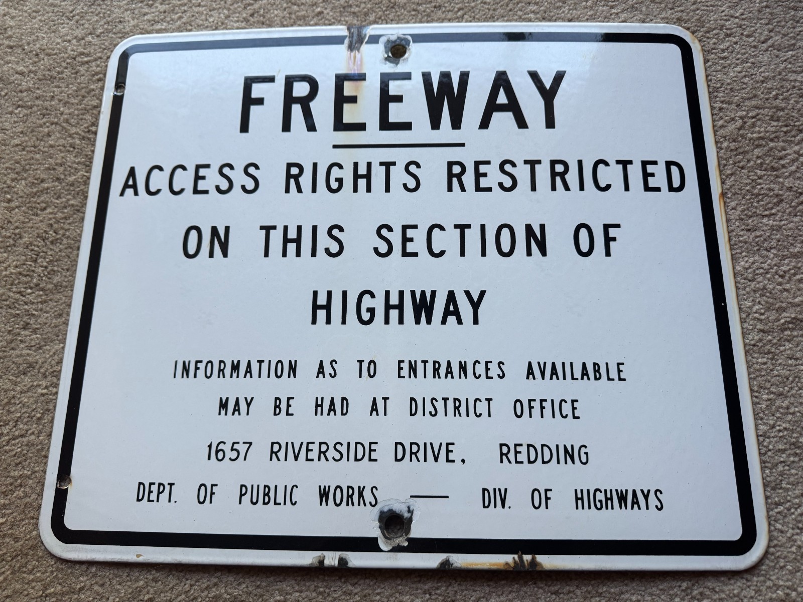 VINTAGE CALIFORNIA FREEWAY ACCESS RESTRICTED~ CITY OF REDDING 19
