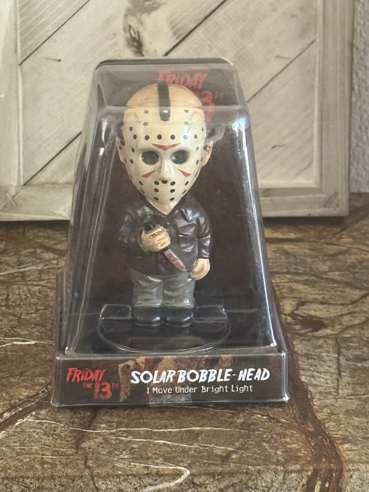 Friday The 13th Jason Voorhees Solar Bobble Head Figure Spirit Halloween