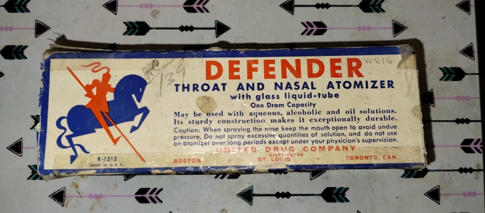Vintage Defender Nose And Throat Atomizer In Original Box And Literature