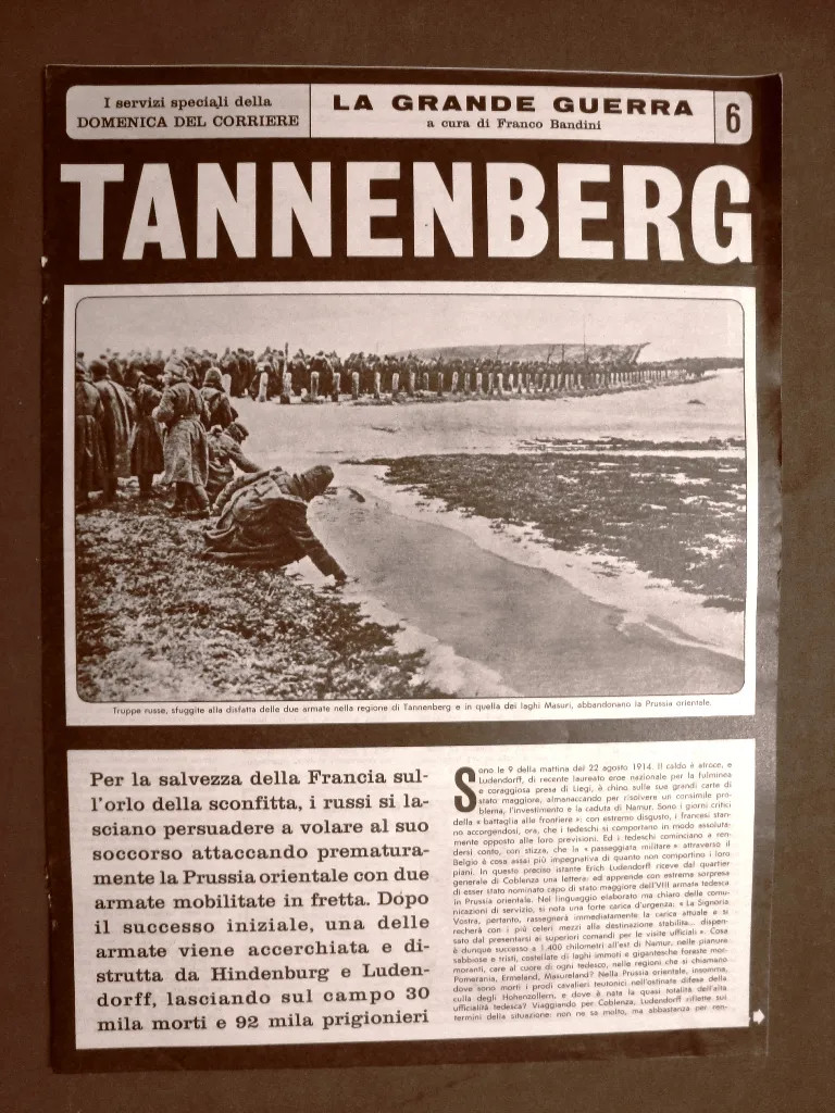 La Domenica del Corriere Insert La Grande Guerra WW1 Tannenberg Hindenburg