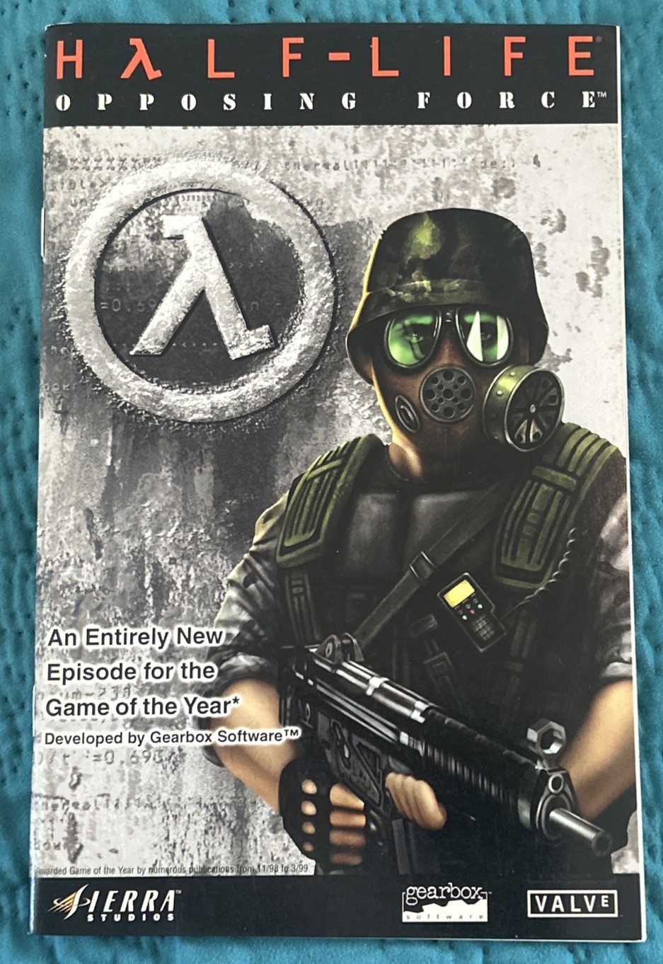 1999 Sierra HALF-LIFE Opposing Force PC Video Game Manual Instruction Book Only