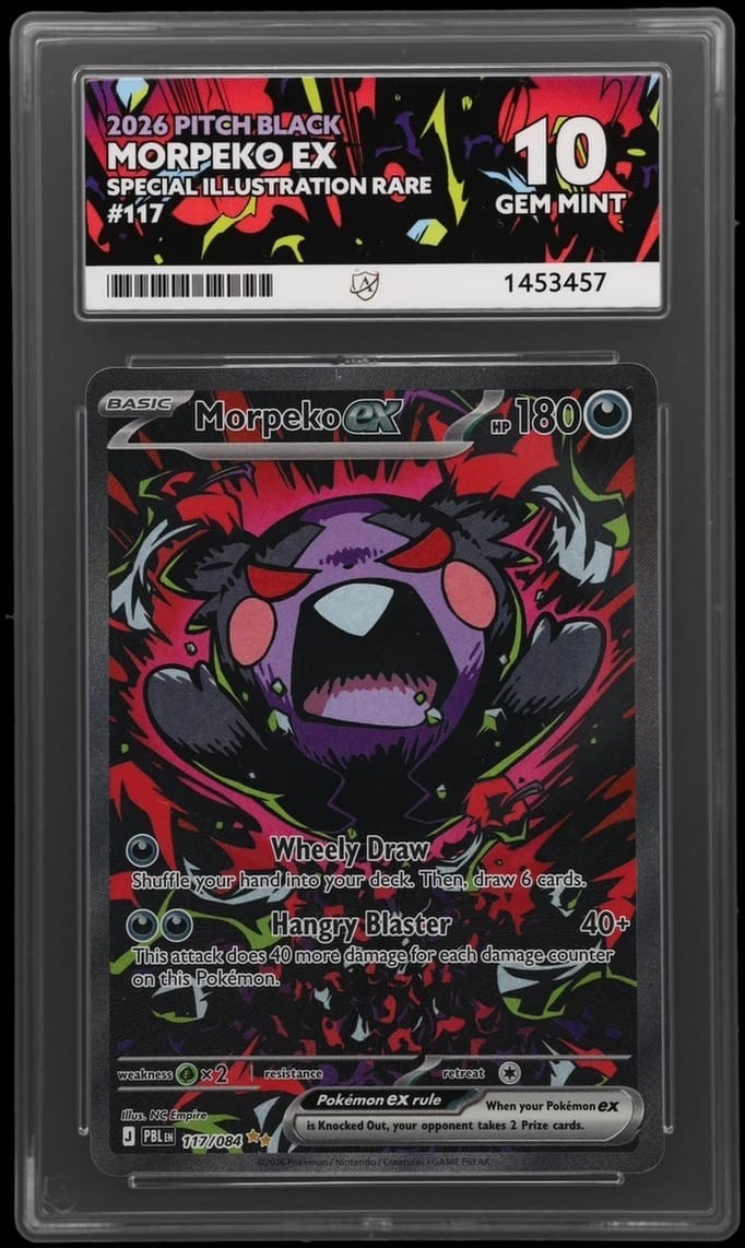 2026 Pokémon Pitch Black Morpeko ex #117/084 Special Illustration Rare ACE 10