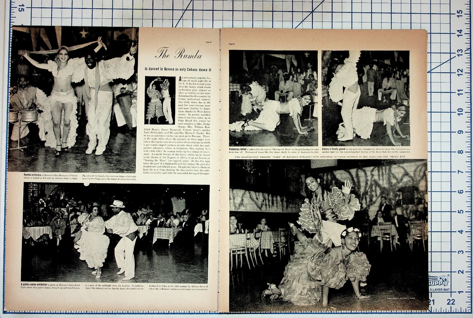 1940s Havana Cuba Rumba Dance Magazine Spread Dos Hermanos Sans Souci Nightclub