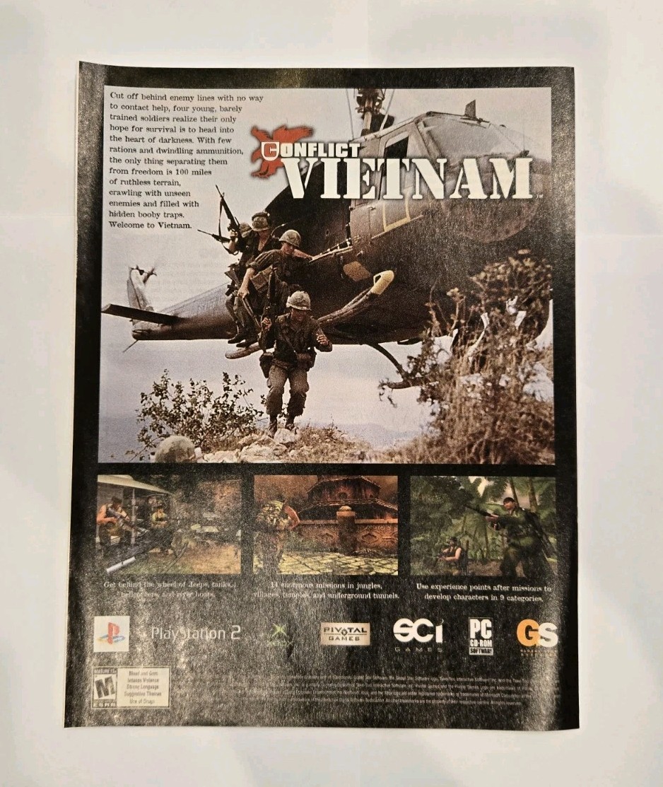 Conflict: Vietnam Xbox PS2 2004 Video Game Magazine Print Ad