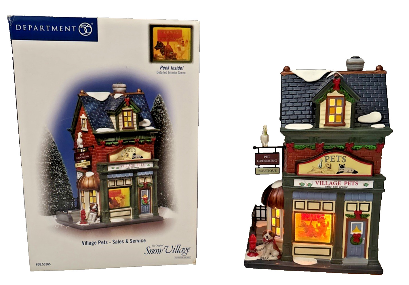 VTG DEPT 56 Original Snow Village Village Pets Sales Service #55365 With Box
