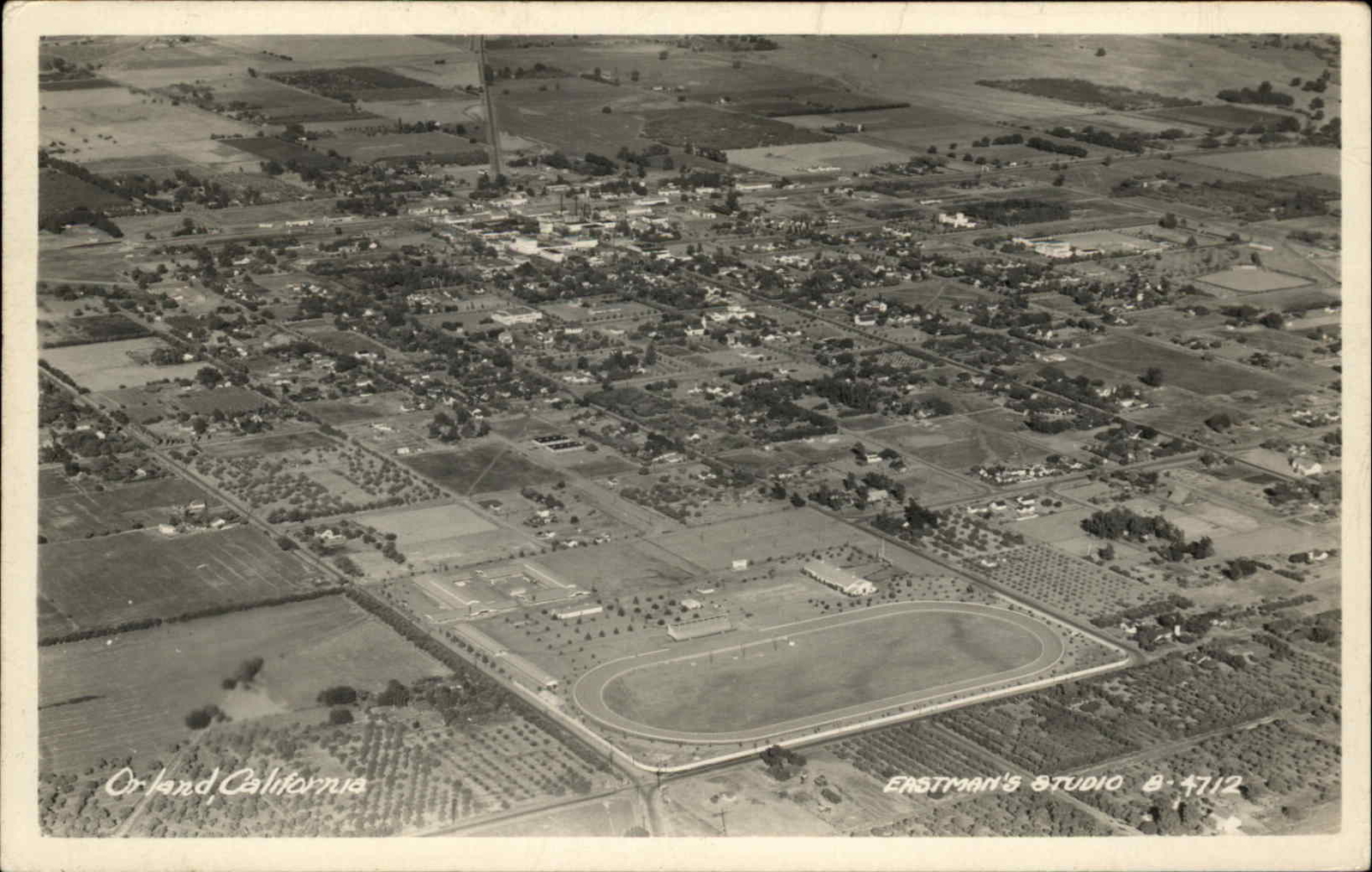 Orland California CA Aerial View Eastman Real Photo PostcardPostcard