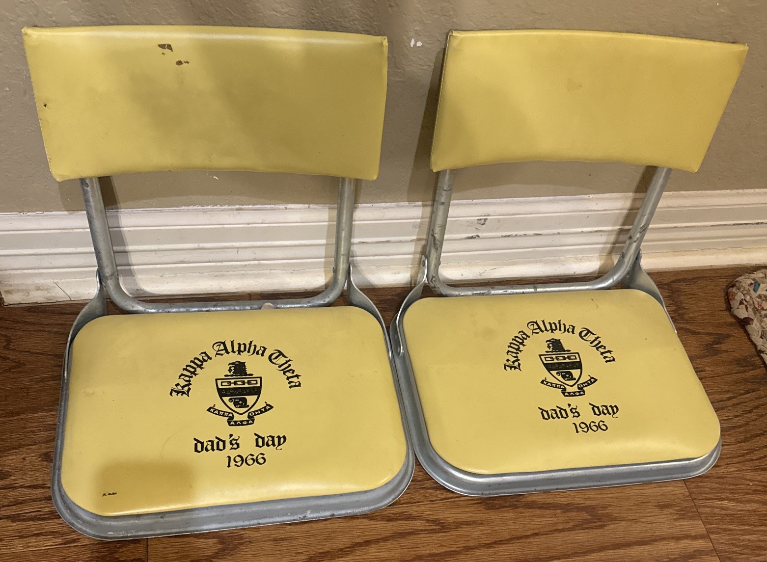 2 1966 kappa alpha theta football stadium seats Dad’s Day  Vintage Rare College