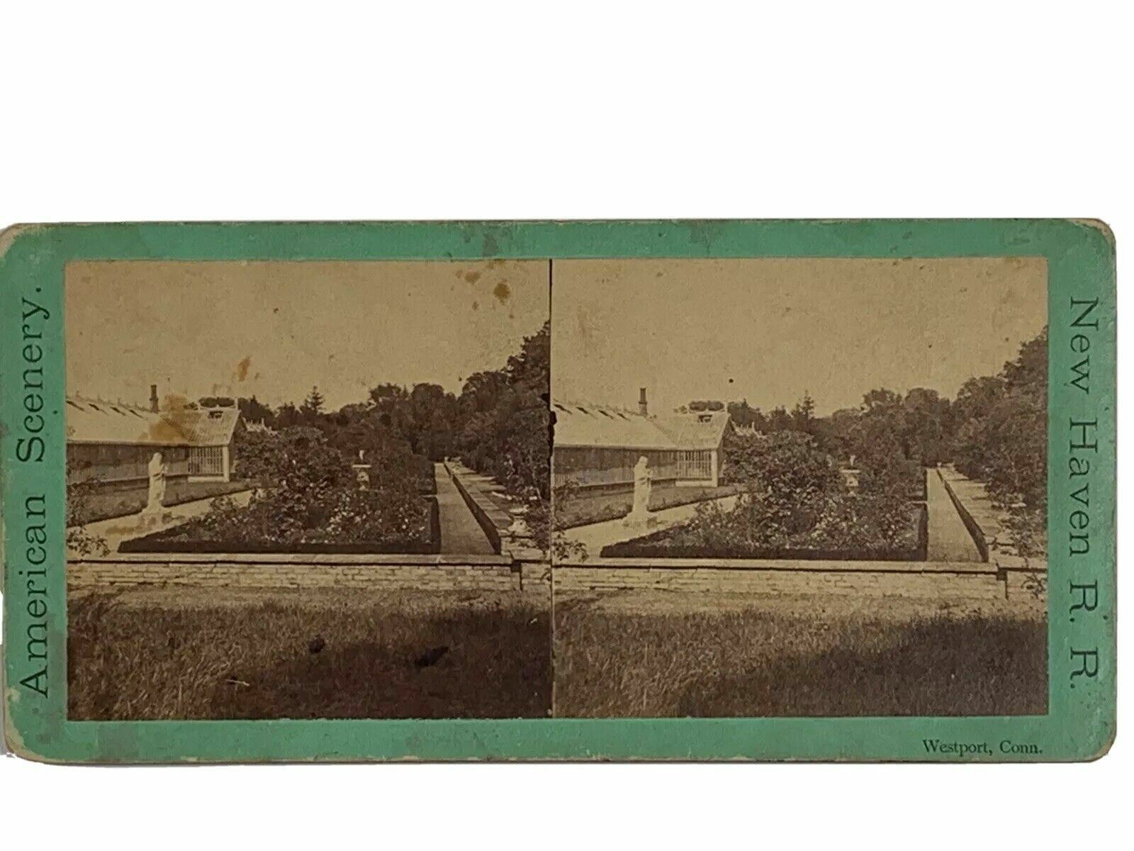 Stereoview Photo Westport CT New Haven Railroad