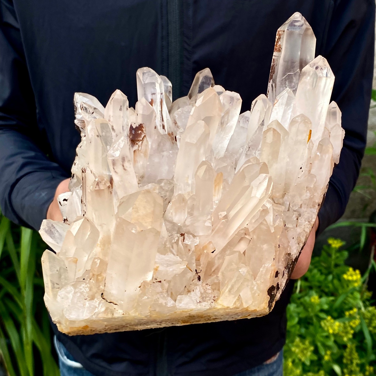 10.25LB Large Natural White Clear Quartz Crystal Cluster Rough Healing Specimen