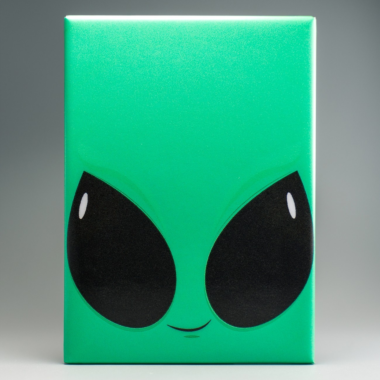 Alien Face Cartoon 2.5x3.5in Magnet | Cute Quirky Retro Sci-Fi