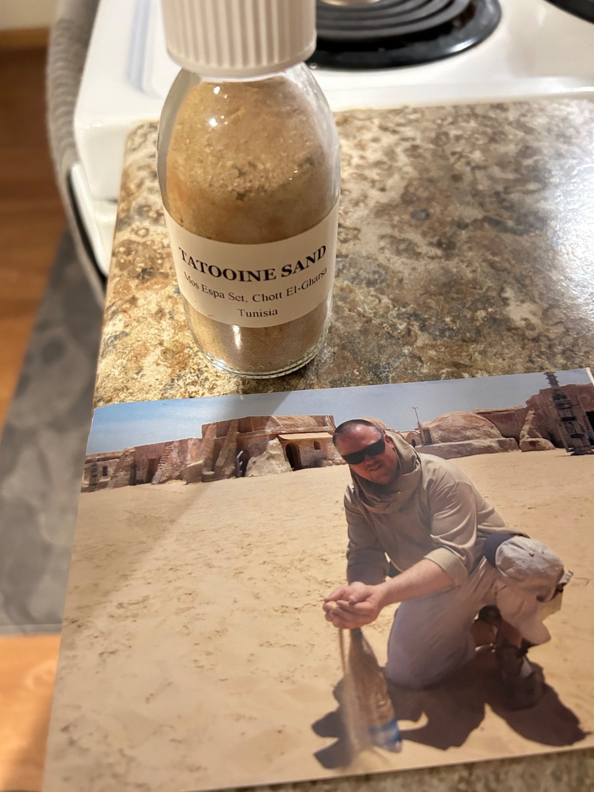 Authentic Sand from Star Wars Tatooine Lars Homestead site Tunisia set