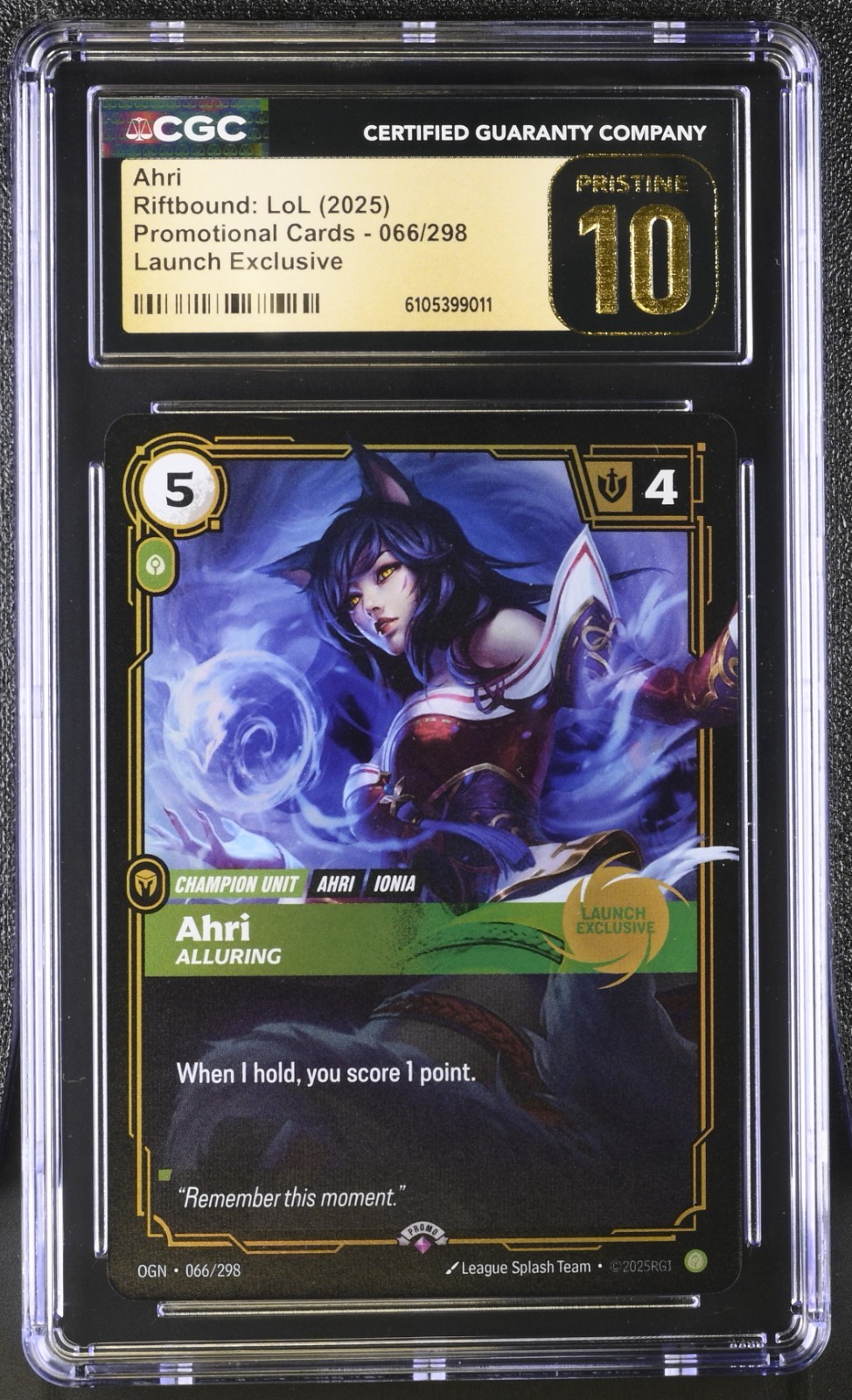 PRISTINE 10 BLACK LABEL LAUNCH EXCLUSIVE AHRI - ALLURING #066 2025 PROMO 9011