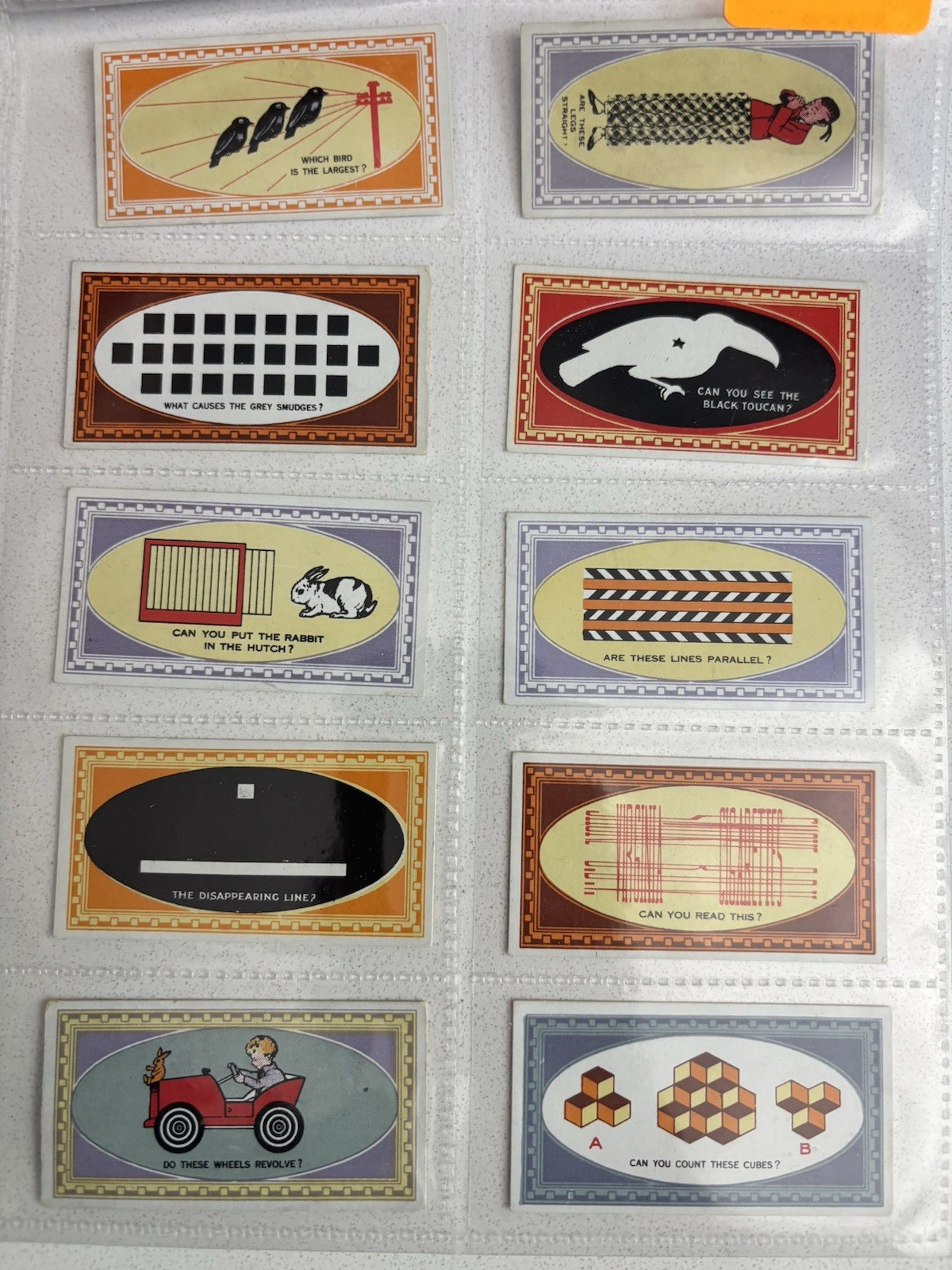 Godfrey Phillips Cigarette Cards 1927 Optical Illusions Full Series of 25