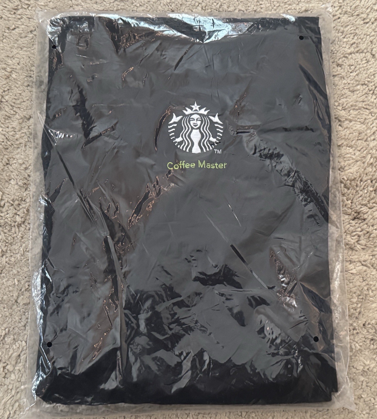 New 2 Pack of Starbucks Coffee Master Sealed Large Size Aprons MINT GENUINE