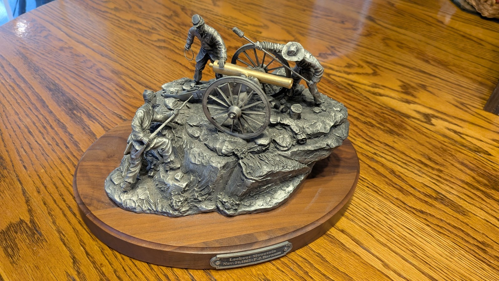 Chilmark FJ Barnum Lookout Mountain AUTOGRAPHED Pewter Sculpture #87/500 Rare