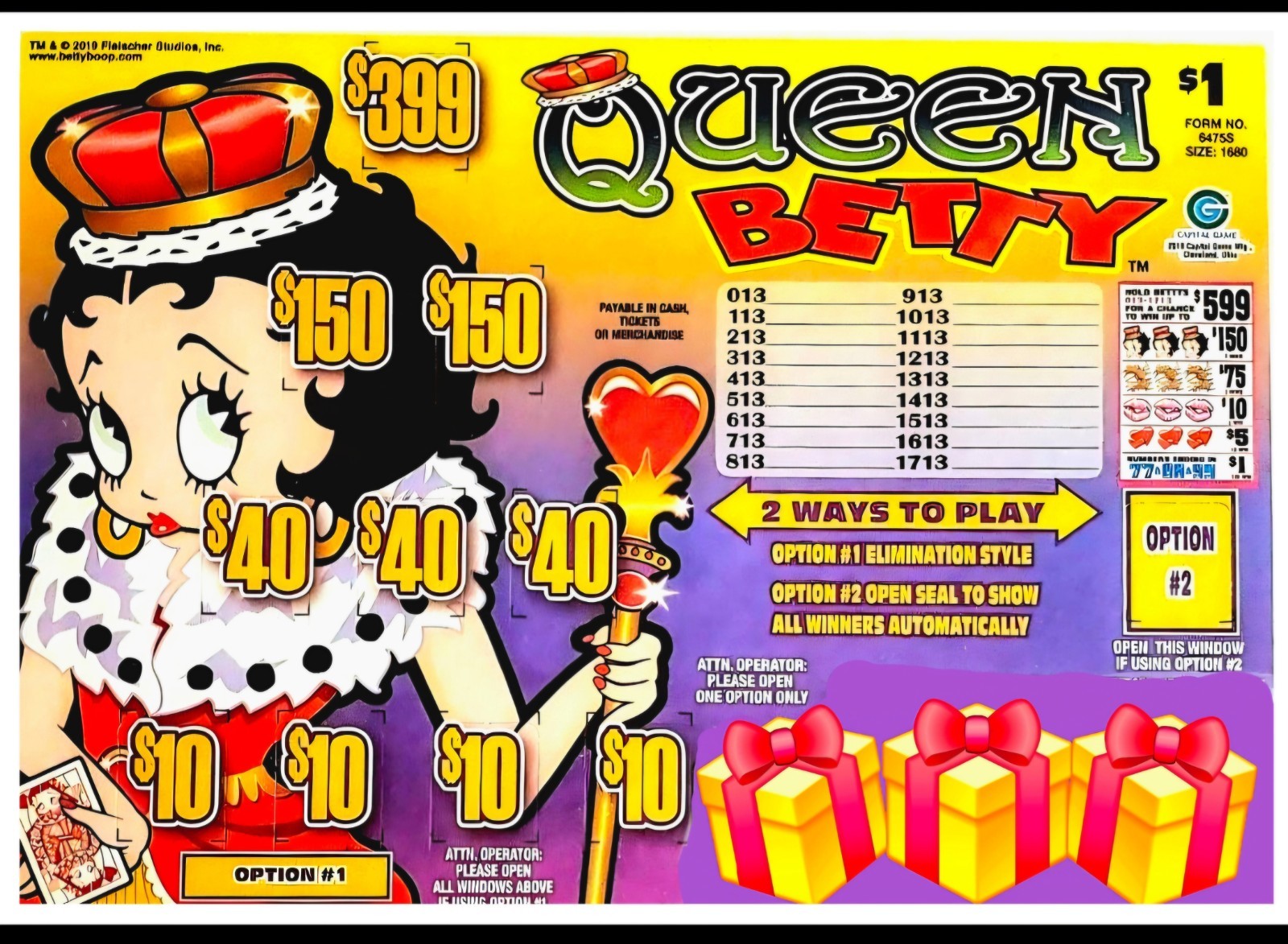 Queen Betty Climber Pull Tab Game