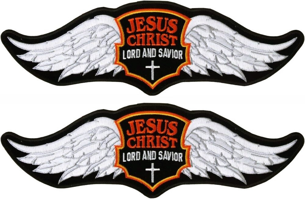 Jesus Wings Lord And Savior in God Christian Patch | 2PC  iron on sew on  6\