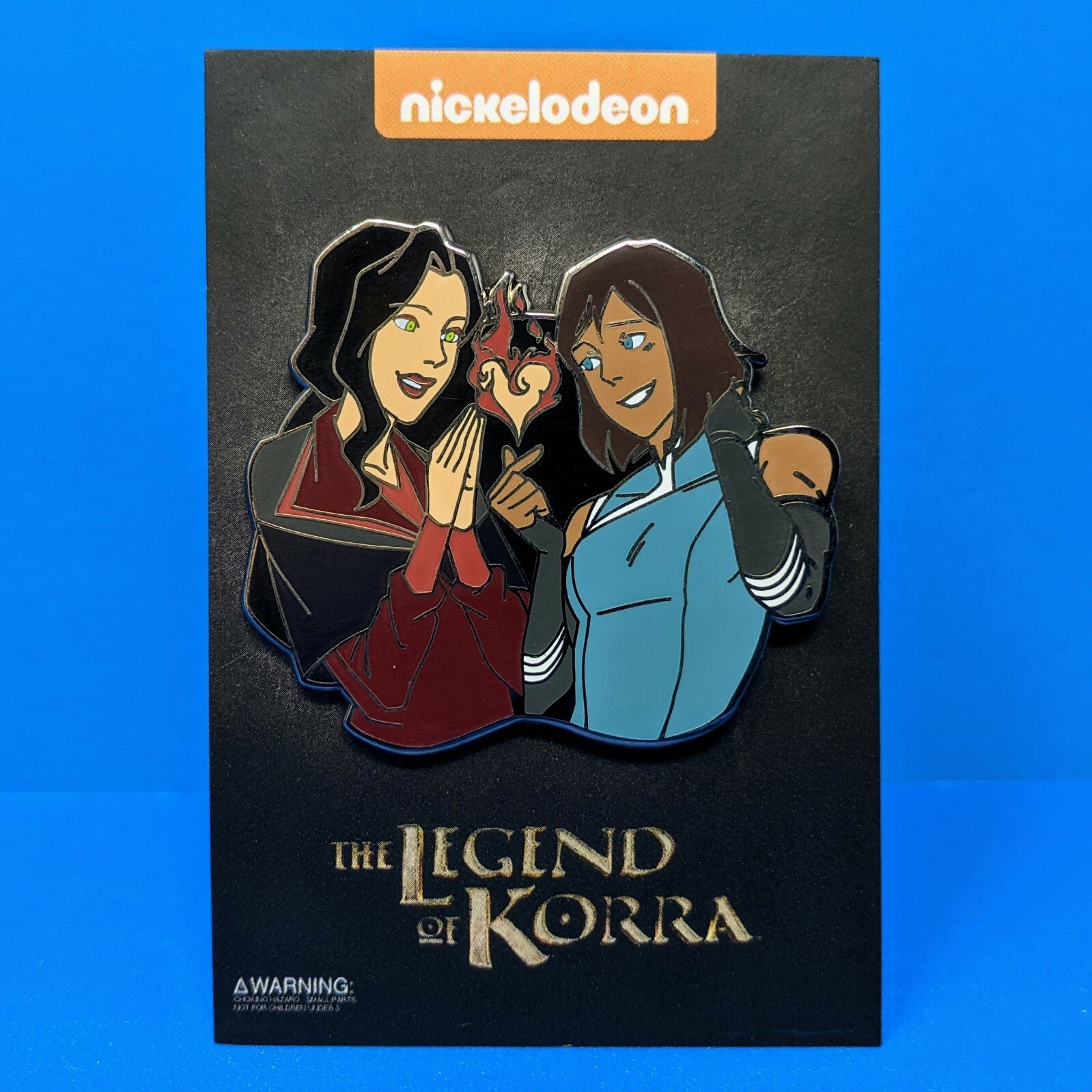 Avatar The Legend of Korra x Asami Korrasami\'s Love Heart Aflame Pin Figure