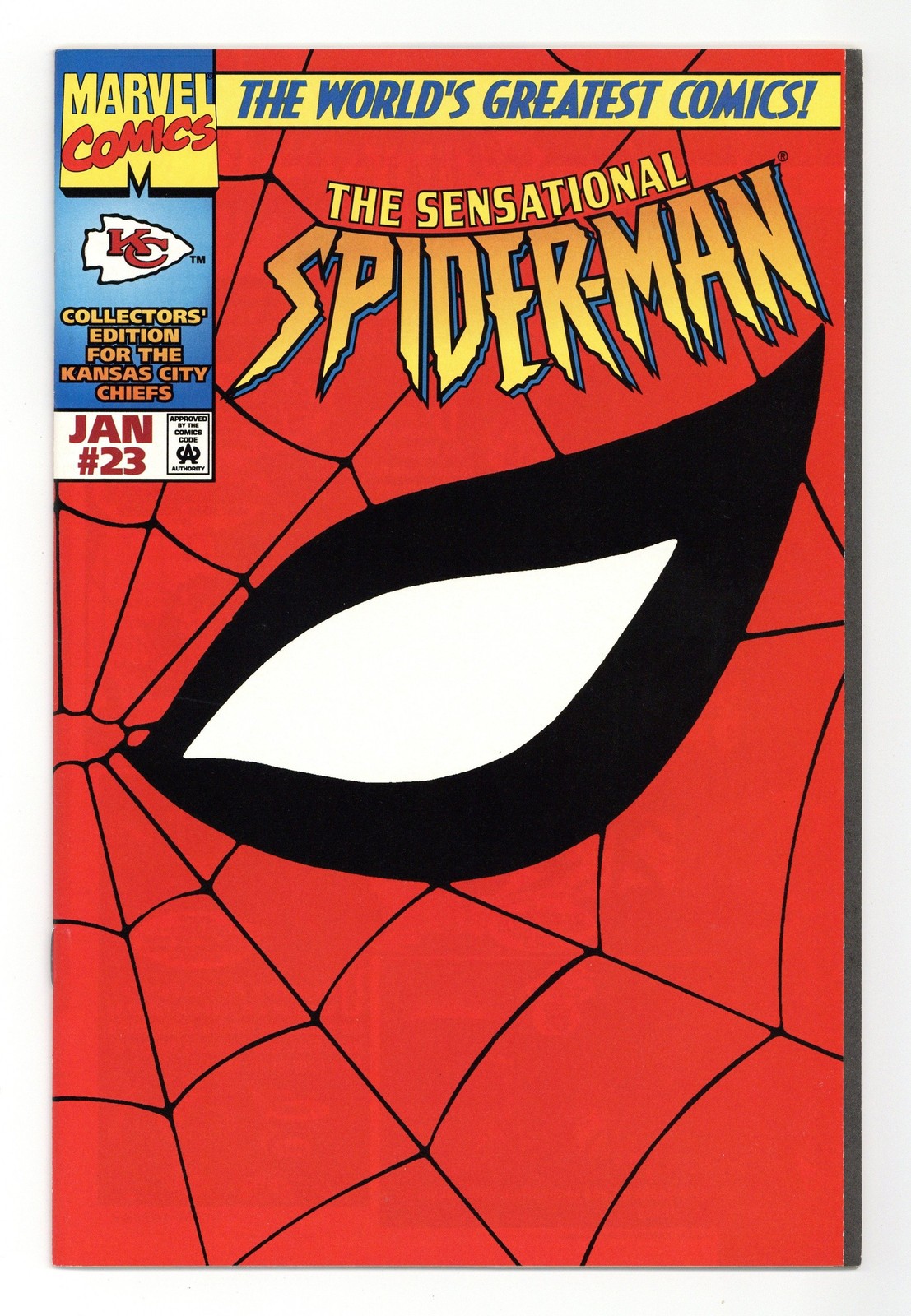 Sensational Spider-Man #23 Kansas City Chiefs Collector\'s VF- 7.5 1998