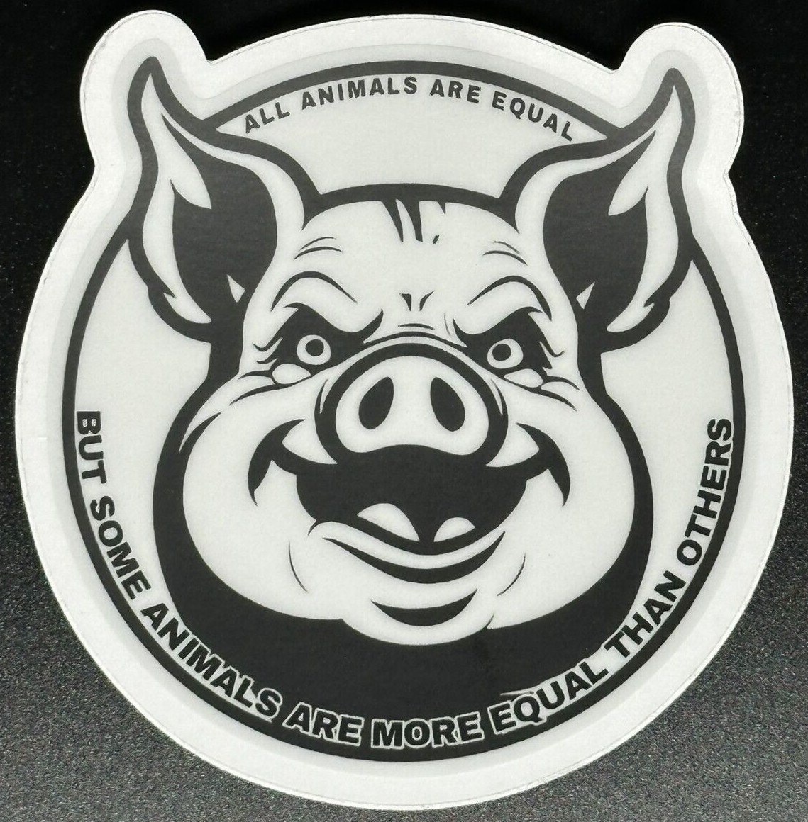 George Orwell Animal Farm Pig Sticker 3 x 3 
