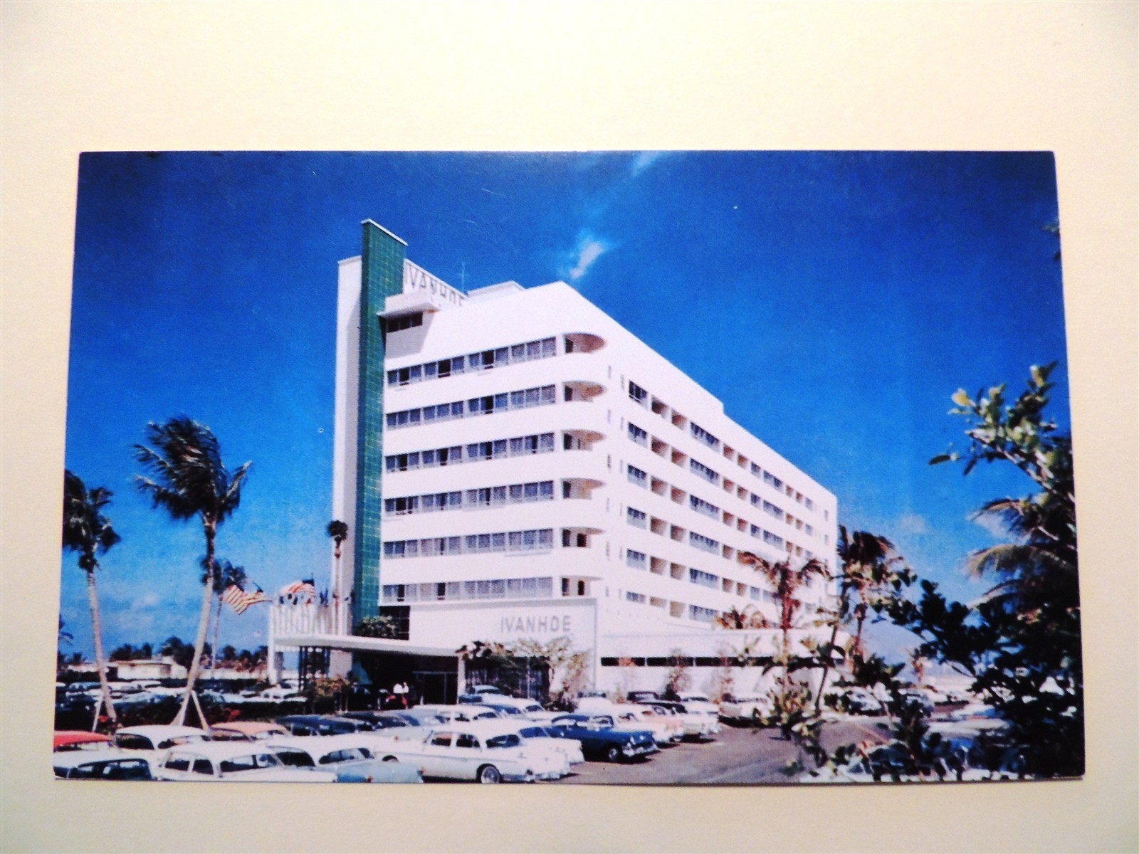 Ivanhoe by the Sea Hotel Miami Beach Florida vintage postcard 
