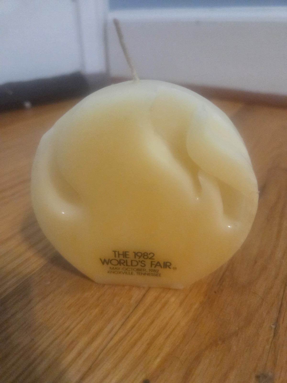 Vintage 1982 World\'s Fair Flame Candle Souvenir Knoxville TN Unburned