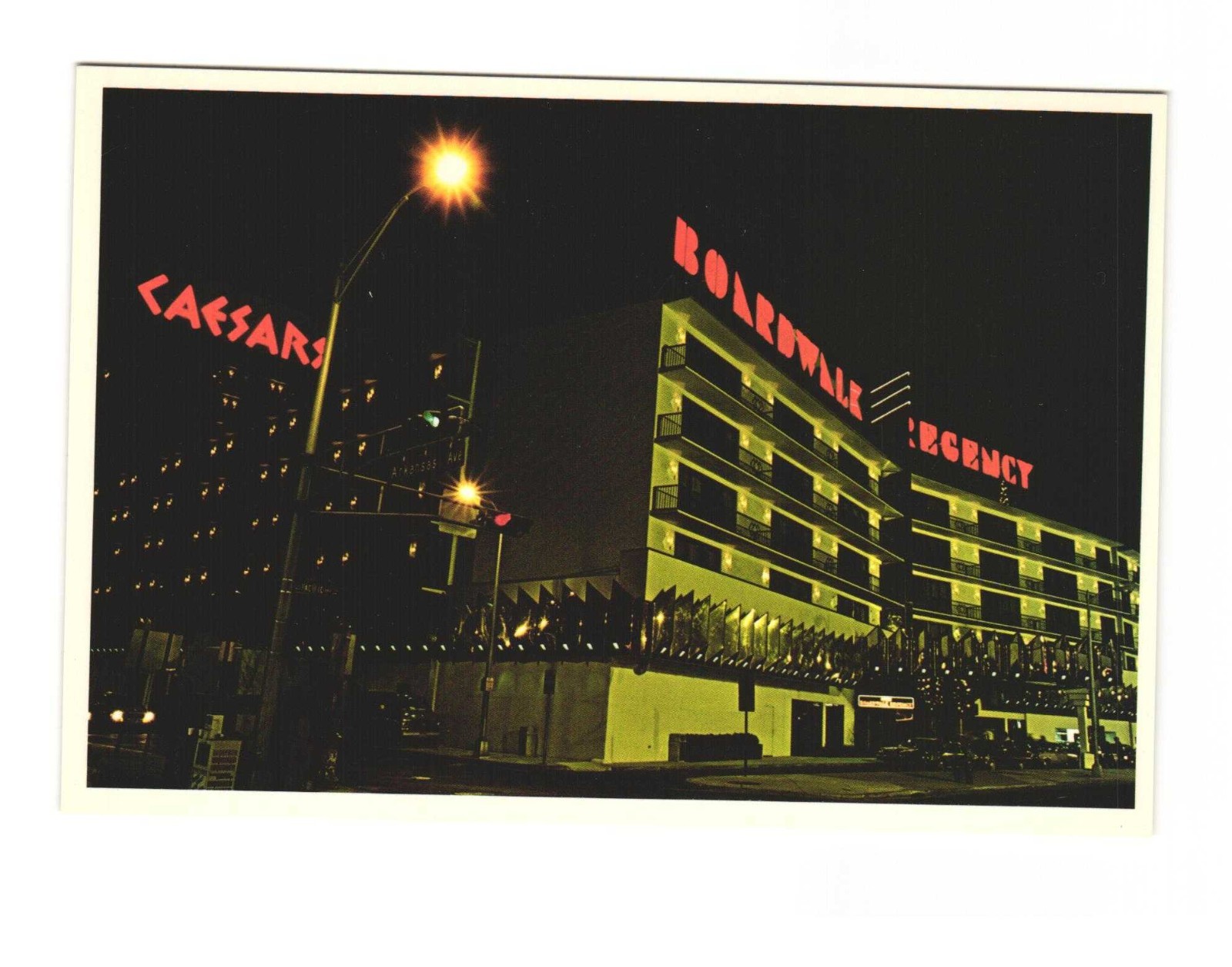Caesars Boardwalk Regency at Arkansas Ave Vintage postcard unposted