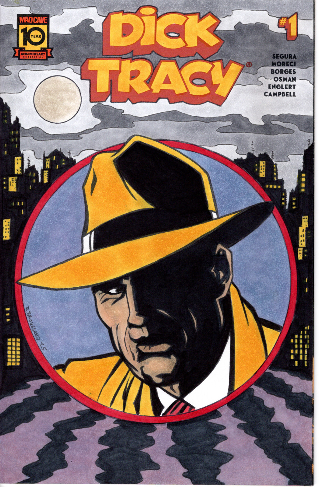 Dick Tracy Original Sketch Cover Art by Rob Broussard