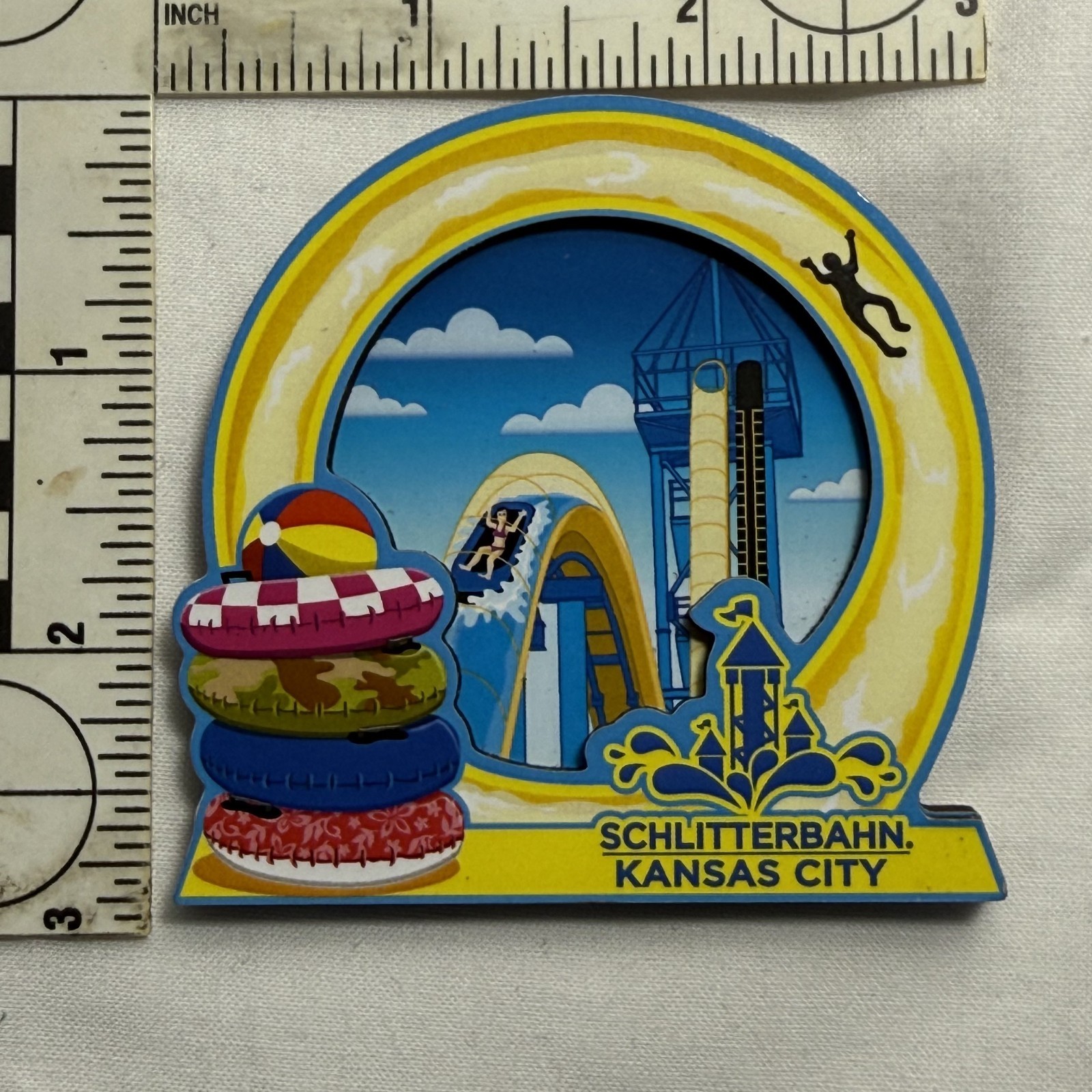 Schlitterbahn Kansas City Souvenir Magnet RARE