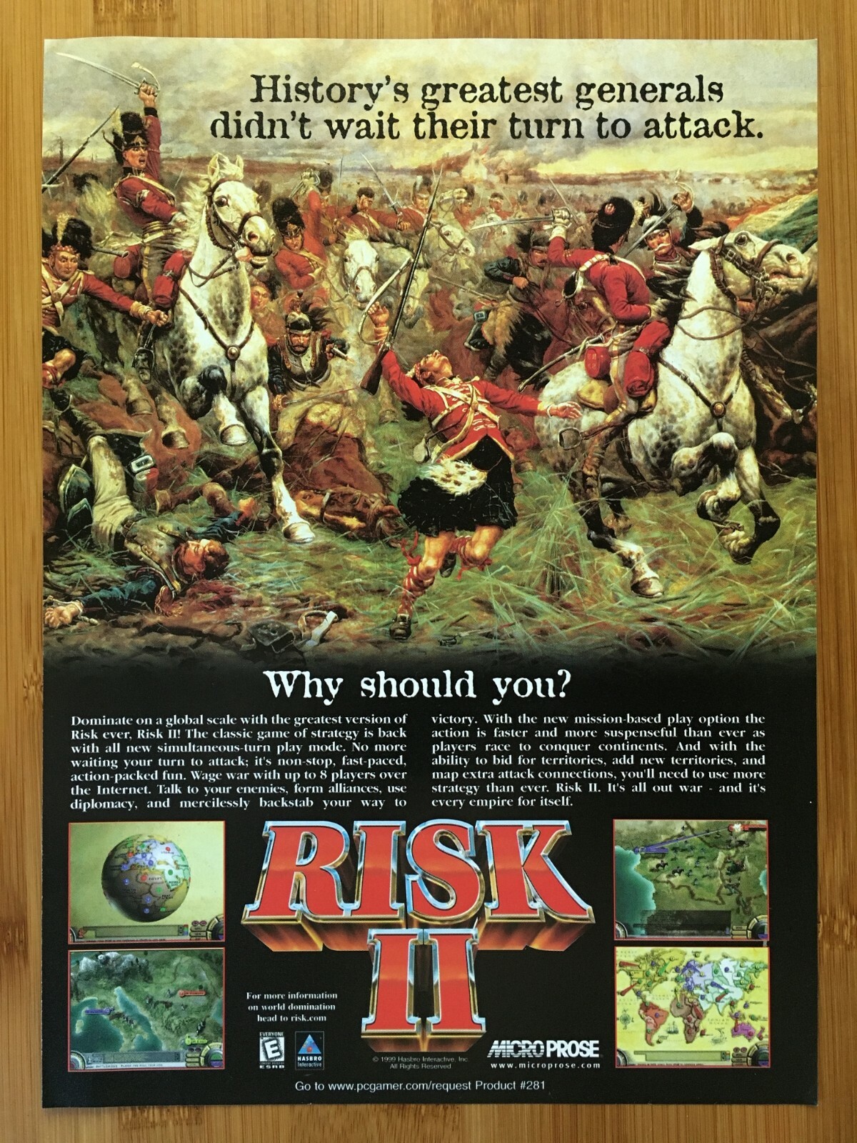 Risk II 2 PC 2000 Video Game Print Ad/Poster Official Authentic Big Box Art Rare