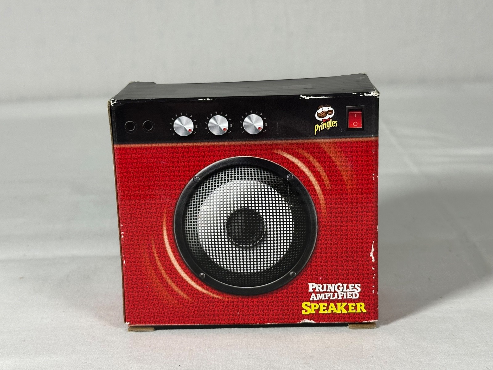 Vintage 1st Gen Pringles Can Top Mini Amplified Speaker NIB New Sealed Wrap Box