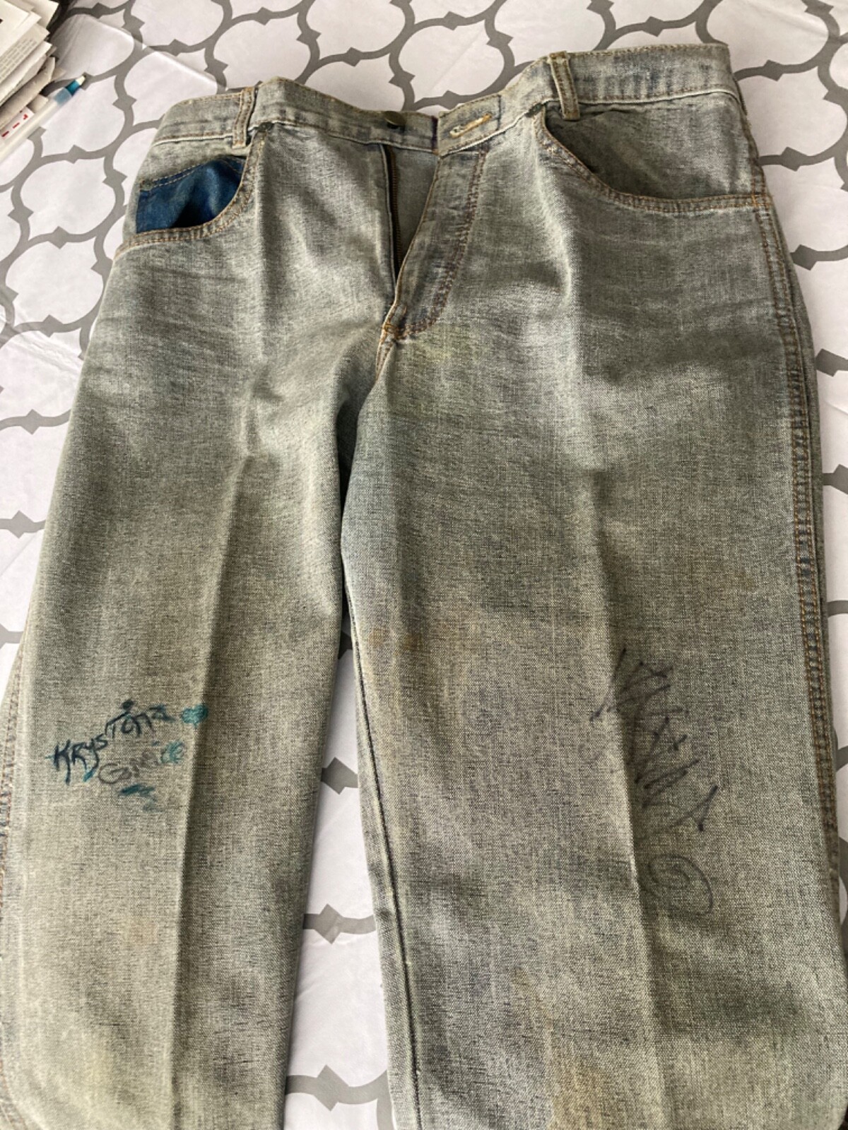 Exene Cervenka X 1985 Autographed Jeans Vogue Theater Indianapolis Autograph